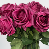 Luxe Zijden Bloemen Boeket Bordeaux