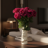 Luxe Zijden Bloemen Boeket Bordeaux