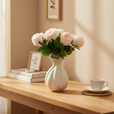 Luxe Zijden Bloemen Boeket Crème