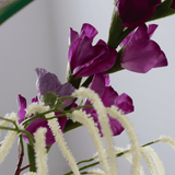 Bouquet de fleurs artificielles violette