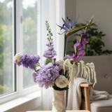 Luxe Zijden Bloemen Boeket Violette